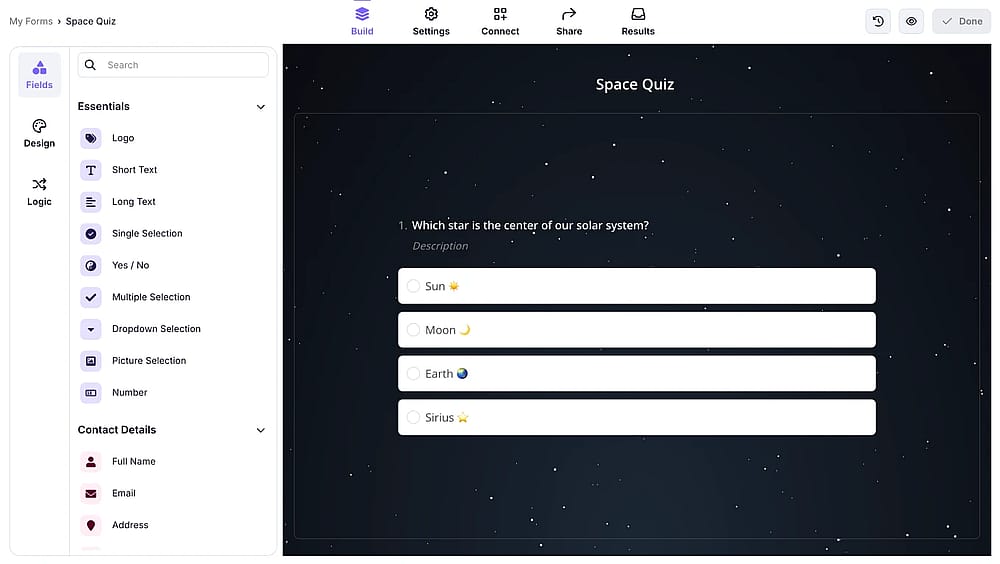 Edit the quiz questions