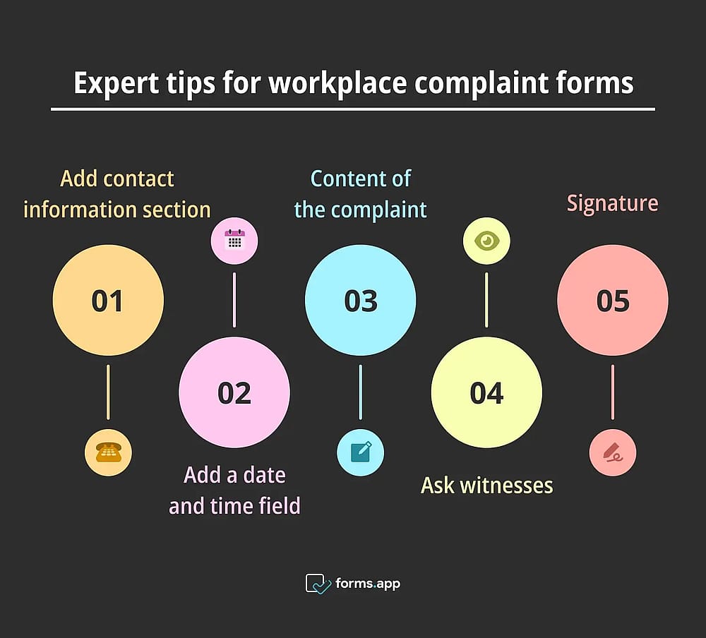 Pro tips for workplace complaint forms