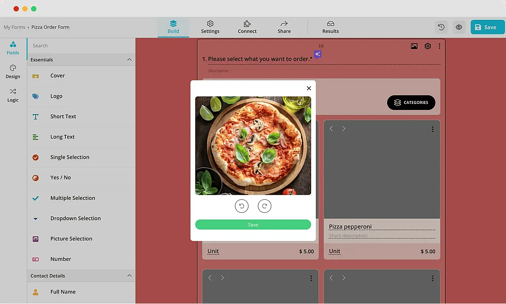  Ajouter des détails sur la pizza