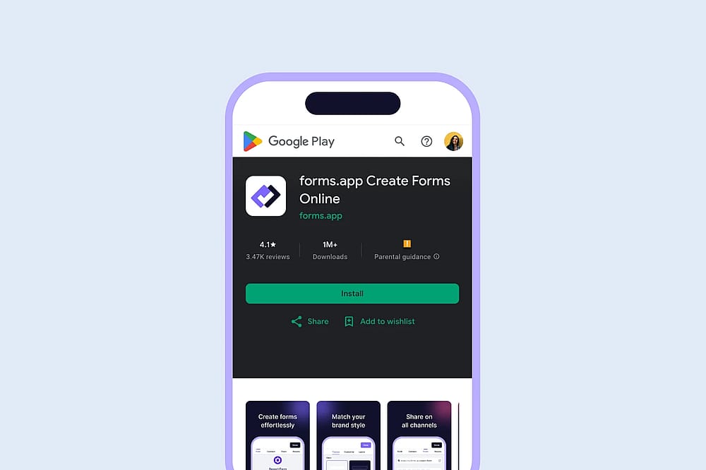 Download forms.app to your Android device