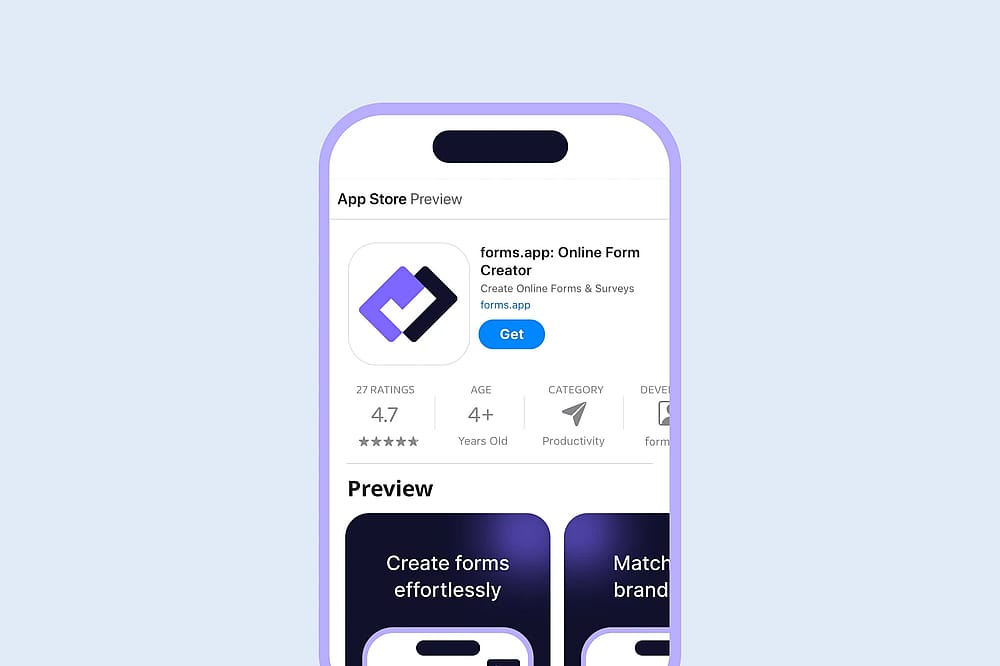 Download forms.app to your IOS device