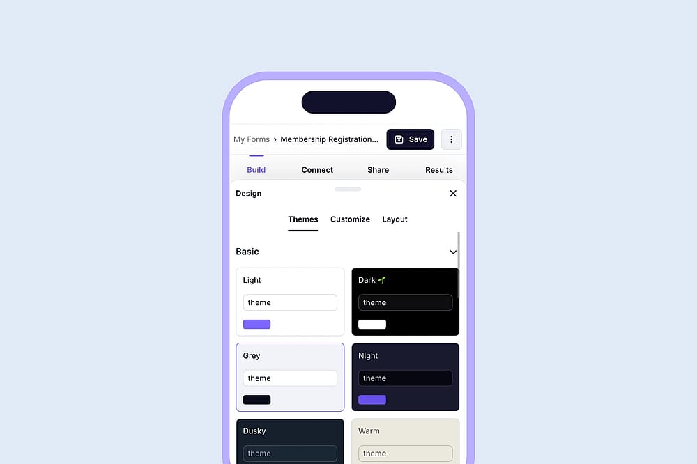 Change your form’s design