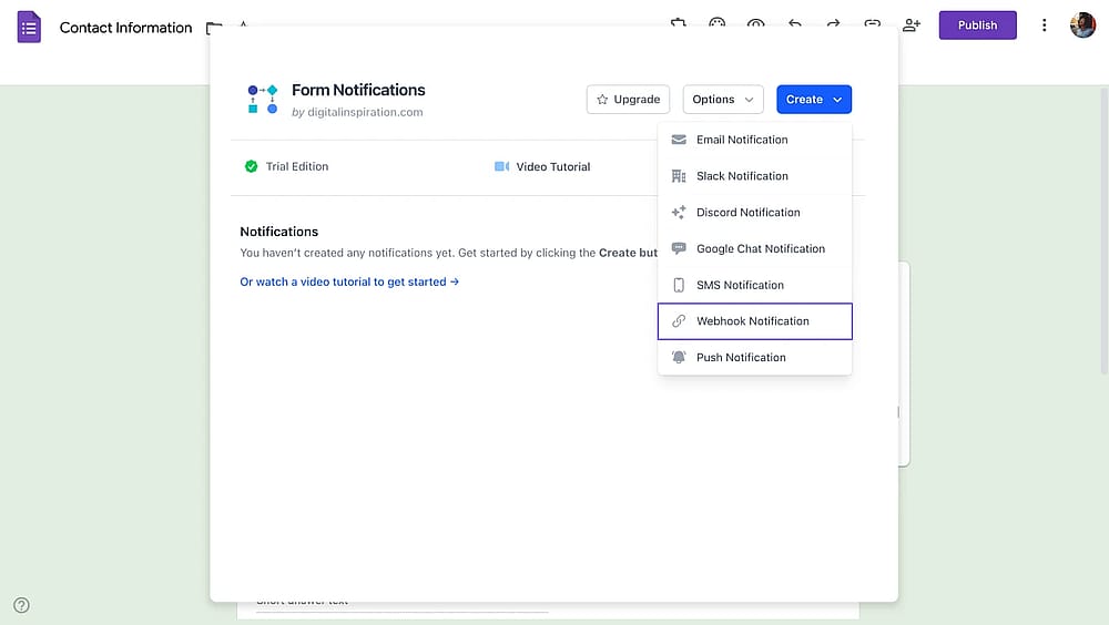 Configuring webhook requests