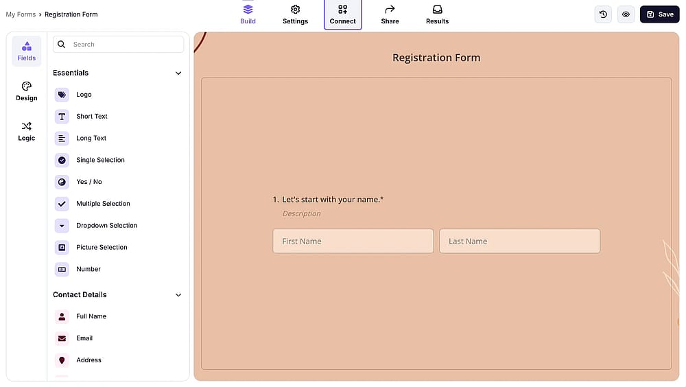 Create forms in forms.app