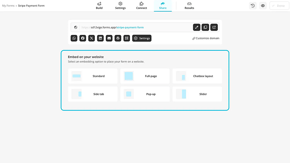 Choisissez une option d'intégration