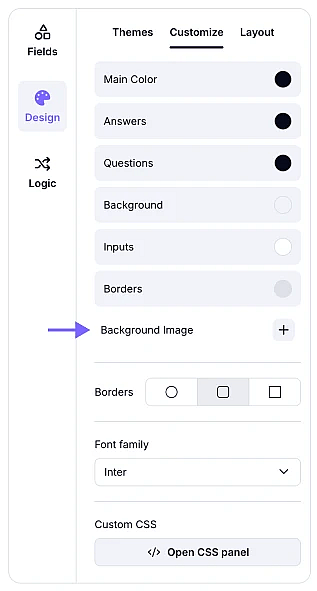 An image highlighting the “Background Image” button you need to click
