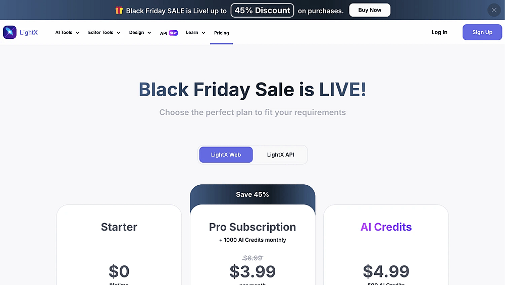Black Friday Deal of LightX