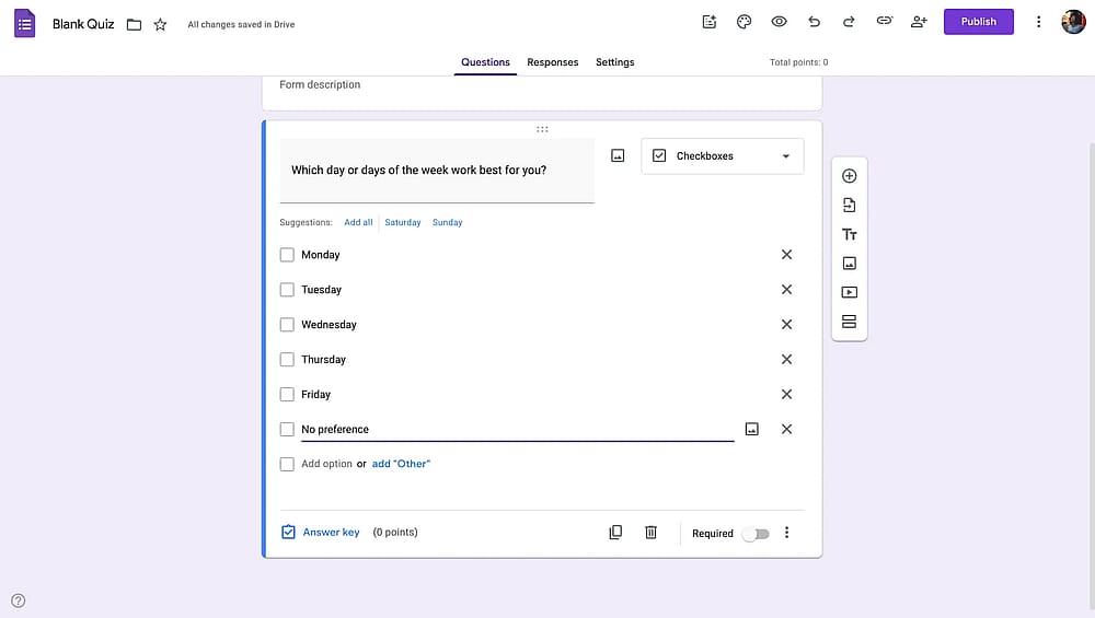 Adding answer options to the poll