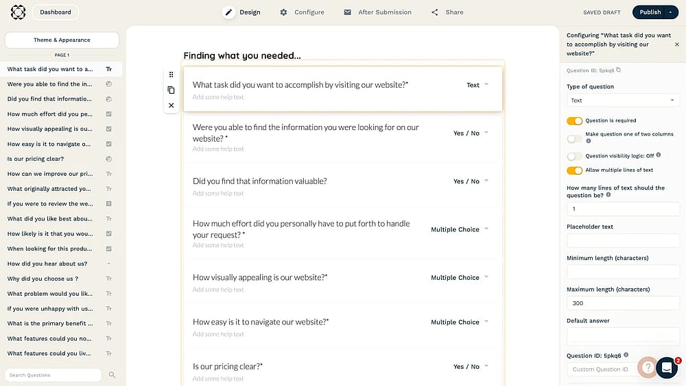 Workspace of Paperform