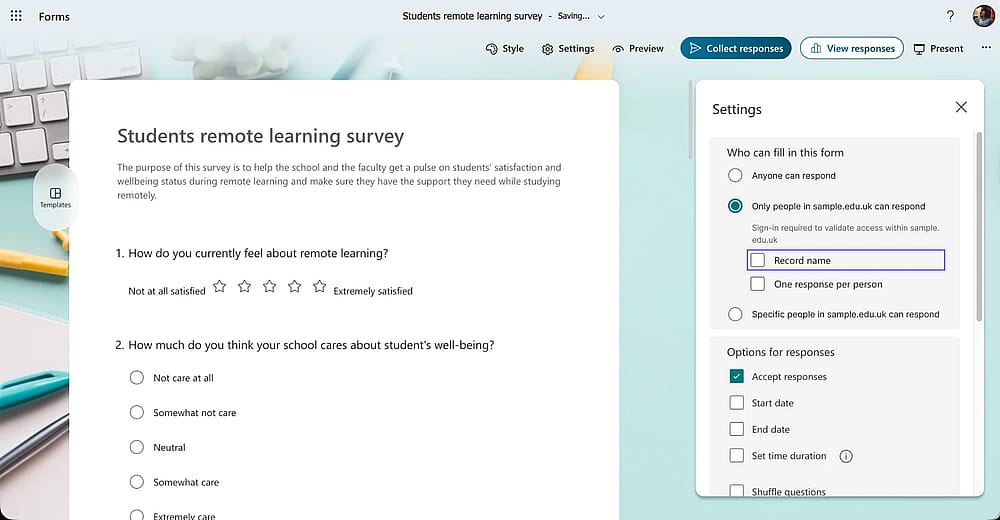 Namen nicht aufzeichnen, damit sich die Schüler wohler fühlen