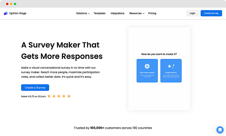 #7 Best market research tool - Opinion Stage