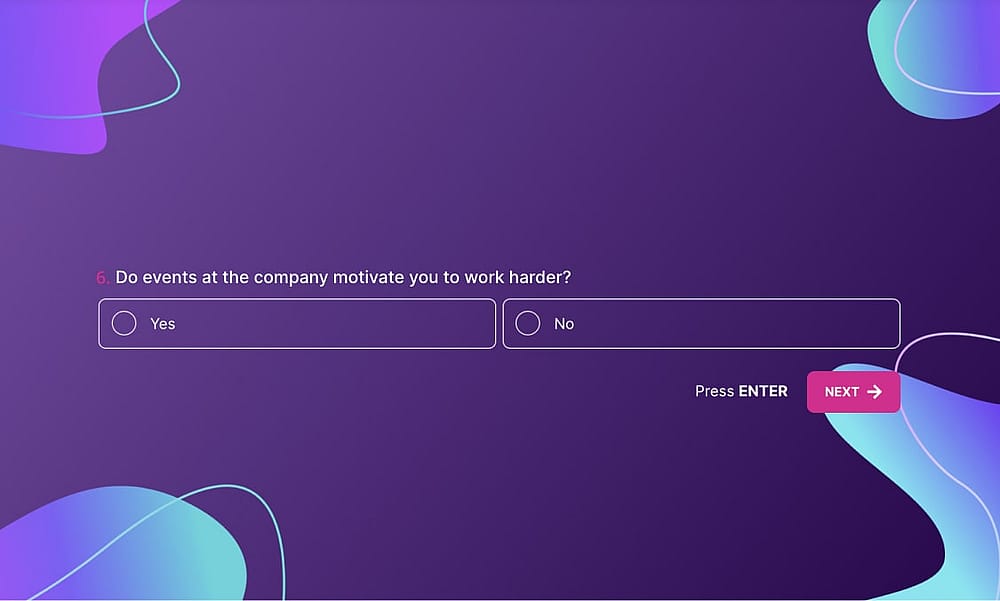#6 Business survey question example
