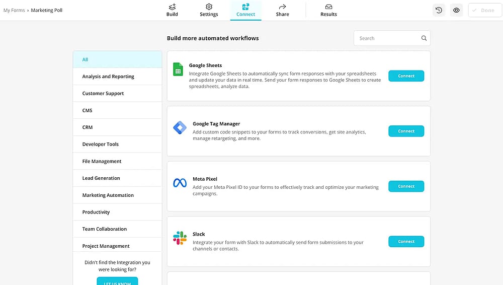 Use integrations