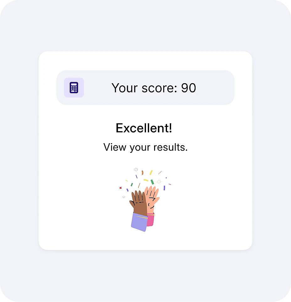 Calculate results based on user responses
