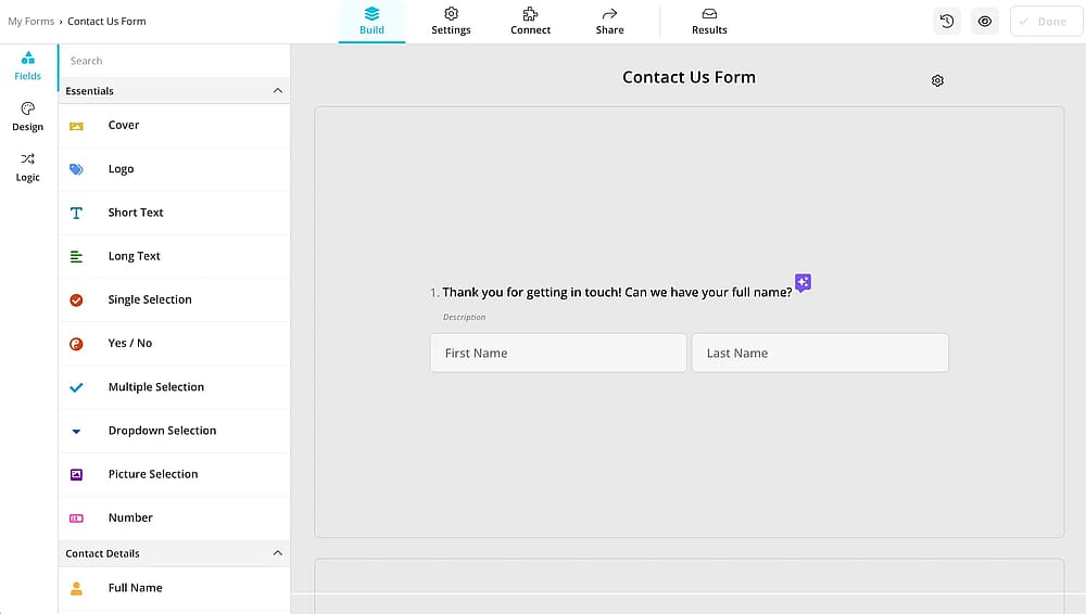 Add questions to your pop-up survey