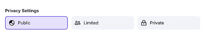 An image showing where the form’s privacy settings are located and what options you have
