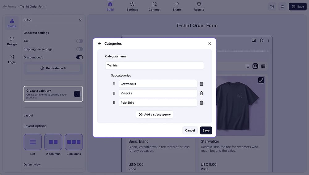 An image showing the “Category” section, where you can assign your item to the particular category you created