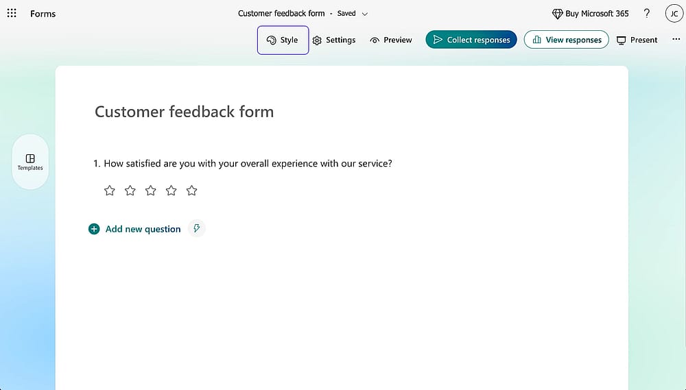 Check the ‘Style’ and the ‘Settings’ tabs to adjust your form