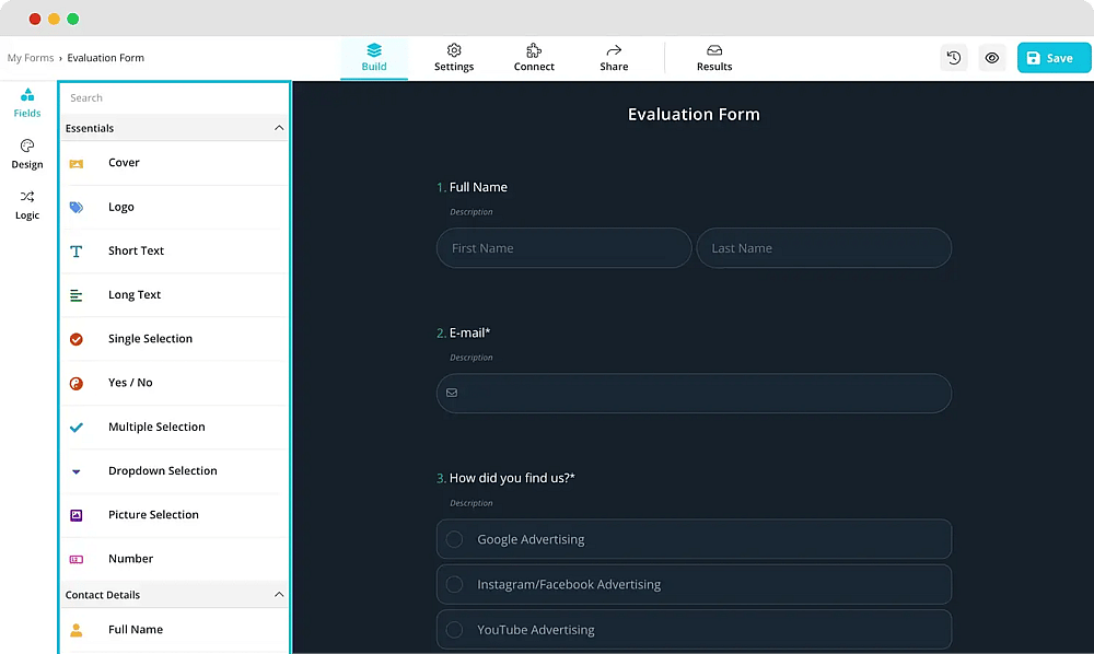 Add your own survey questions