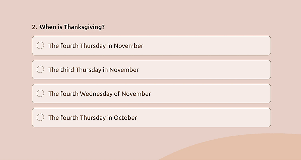 A general question about Thanksgiving