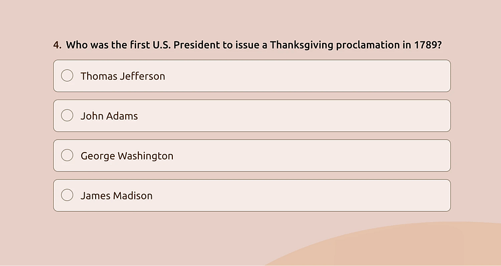 A presidential question about Thanksgiving