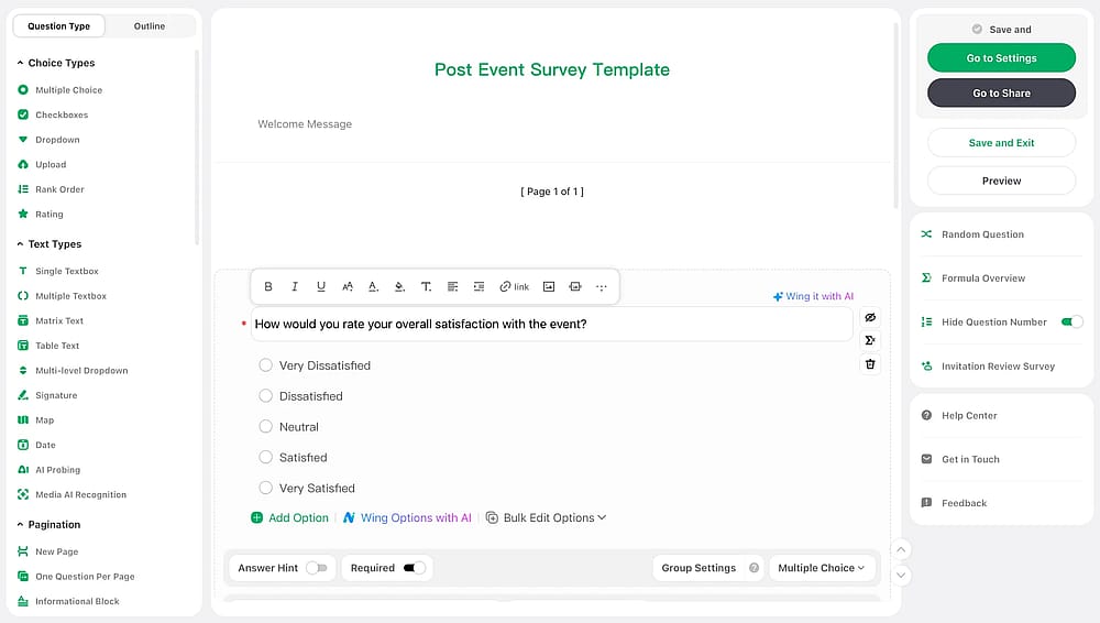 Workspace of SurveyMars