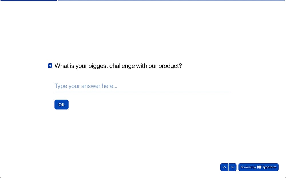 An example of the Typeform “Short Text” field