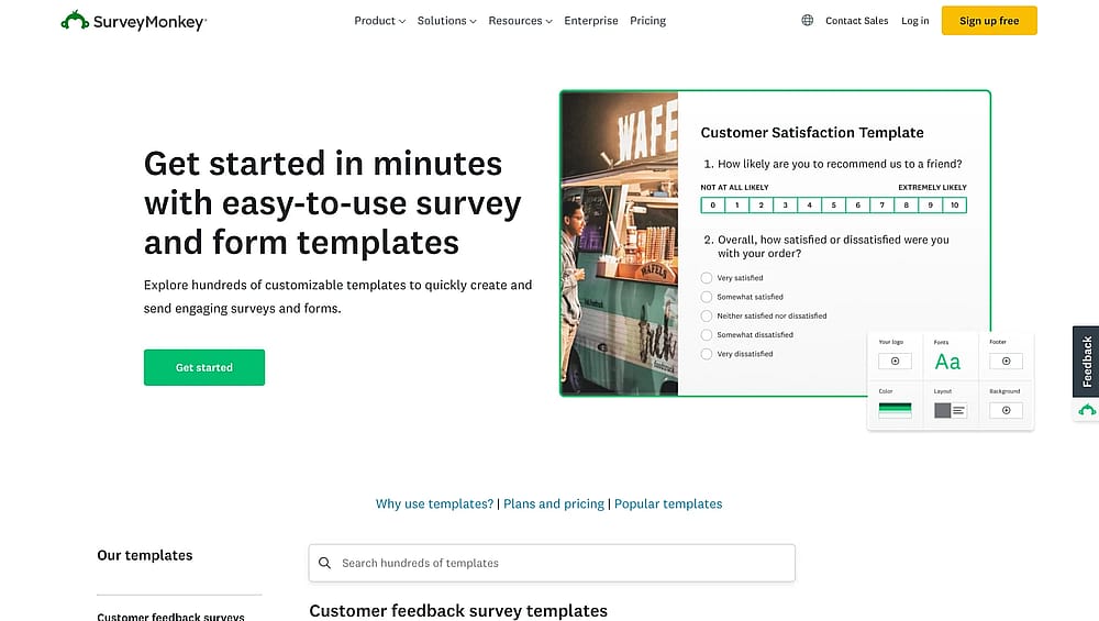 SurveyMonkey templates