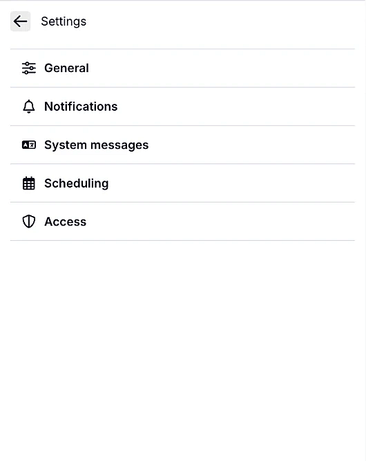 An image showing the “Settings” tab
