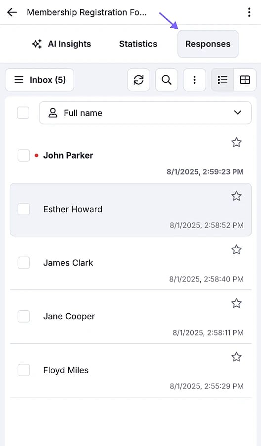 An image showing the “Results” tab