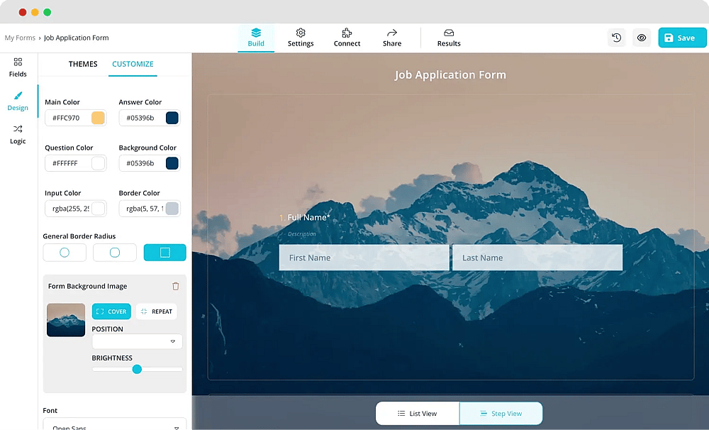 Customize your intake form