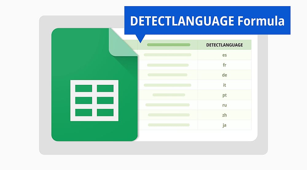 Verwendung der DETECTLANGUAGE-Formel in Google Sheets