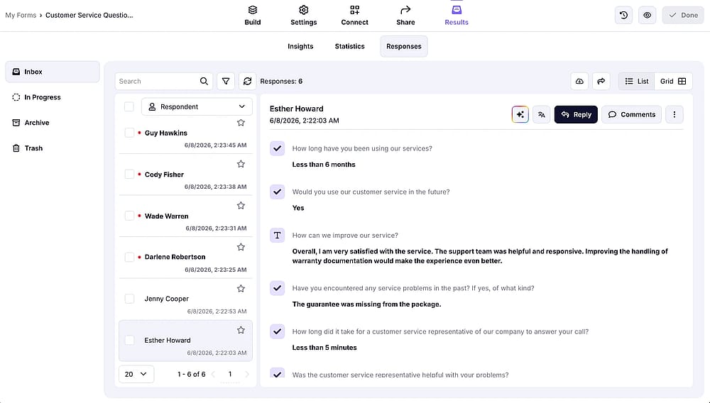 Analyze your responses