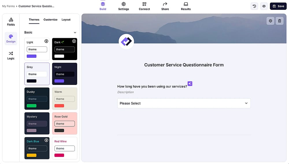 Design your questionnaire