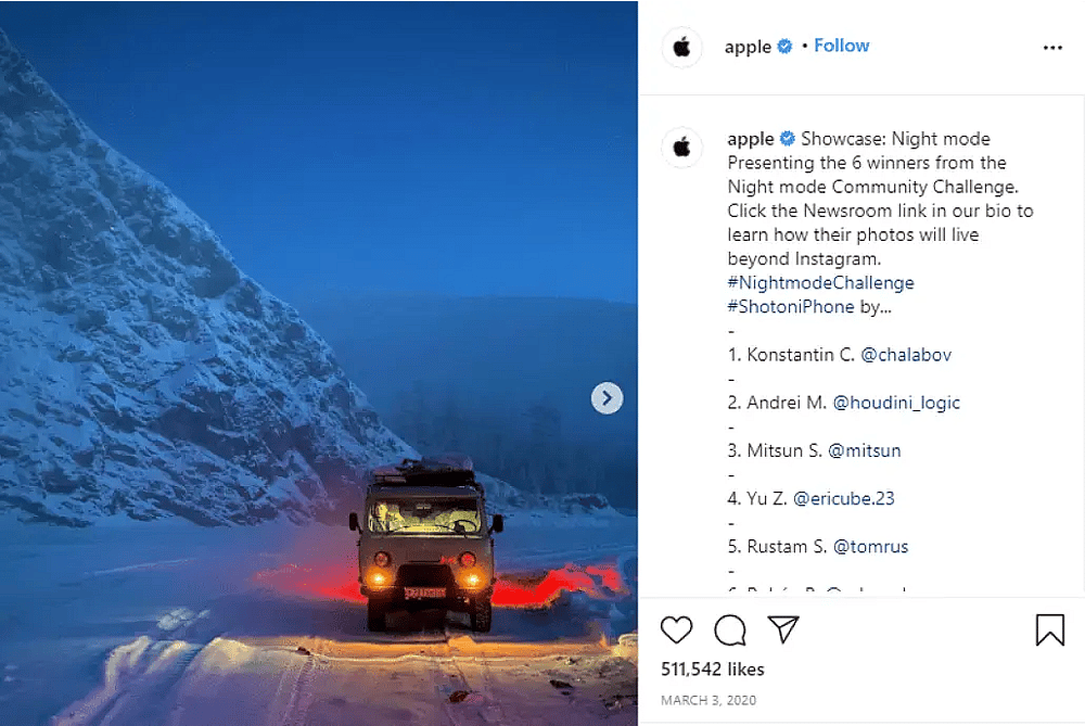 WOM marketing example of Airbnb (Source: Apple)