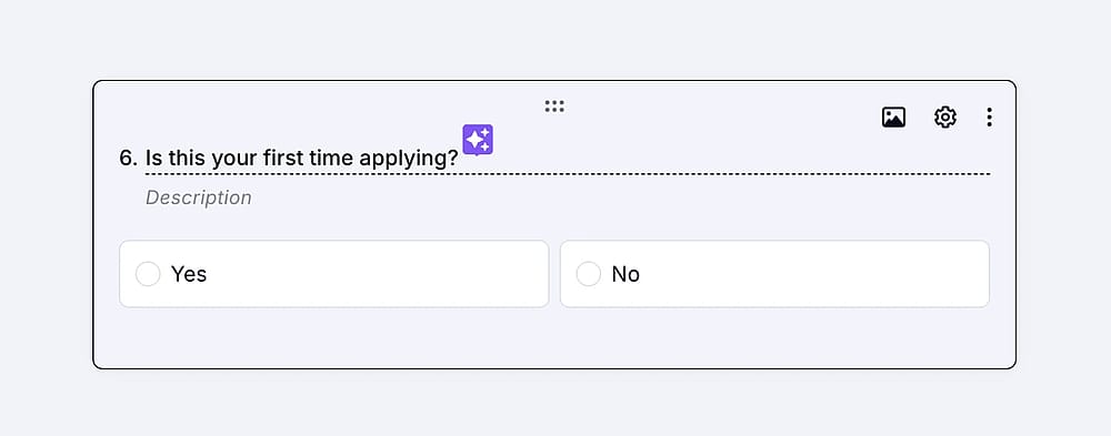 An image showing an example of the edited “Yes/No” field