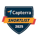 "Shortlist" badge from Capterra