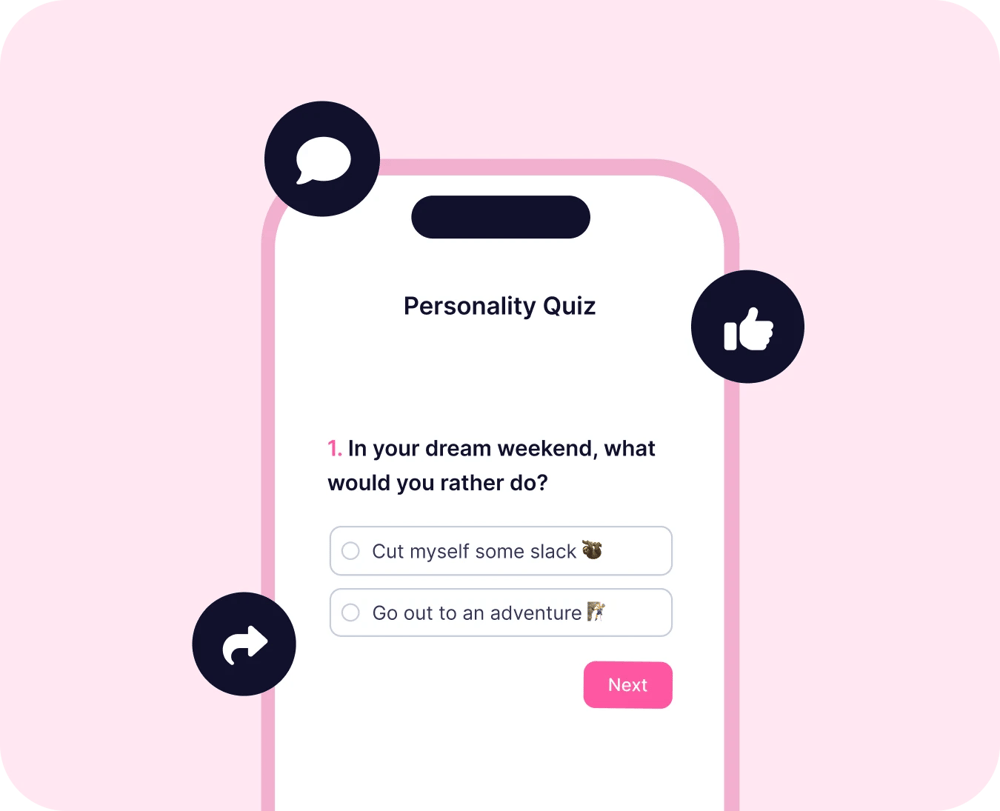 Dapatkan lebih banyak keterlibatan dengan kuis interaktif