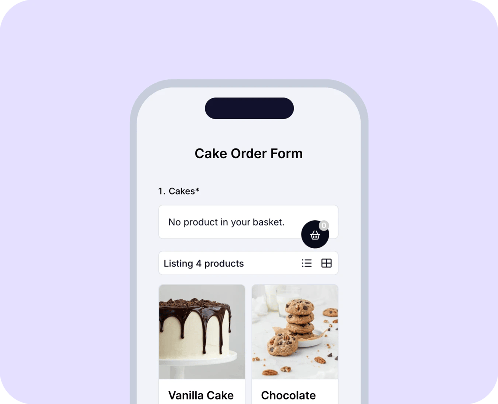 Receba pedidos personalizados
