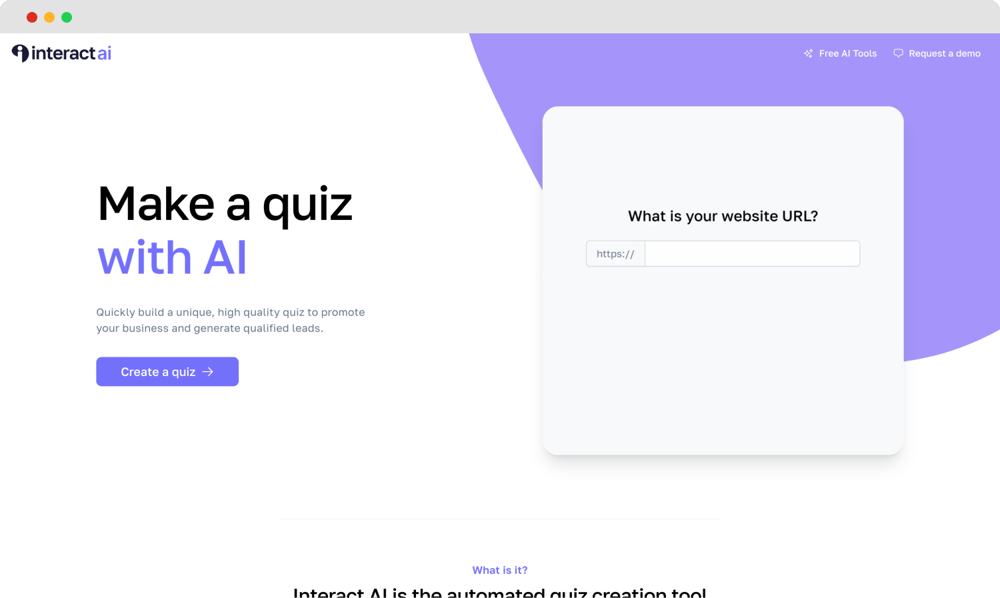 Interact AI ana sayfası