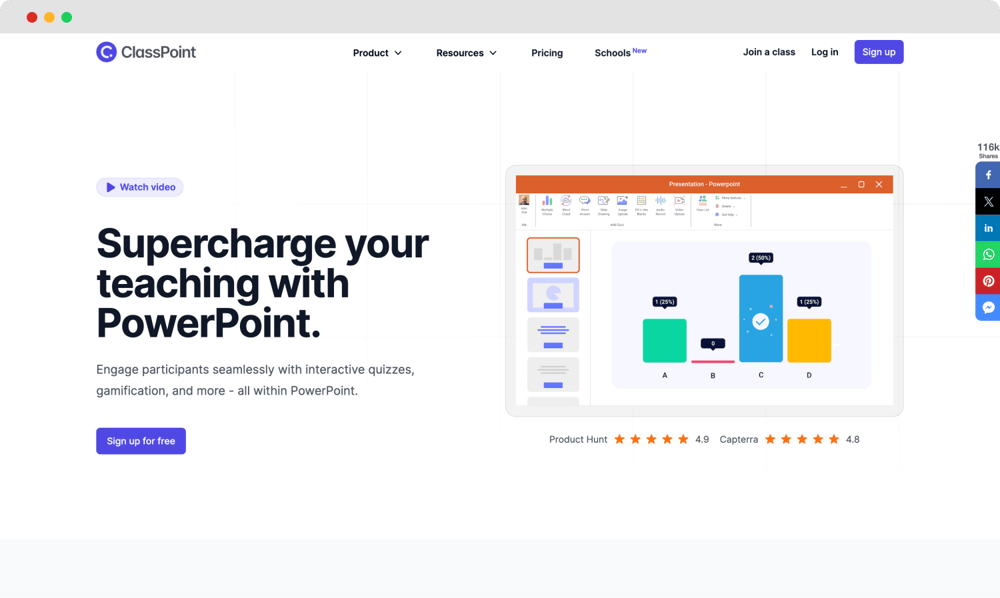 ClassPoint ana sayfası