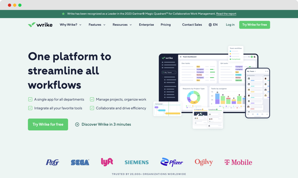 #8 beste Tools für HR - Wrike