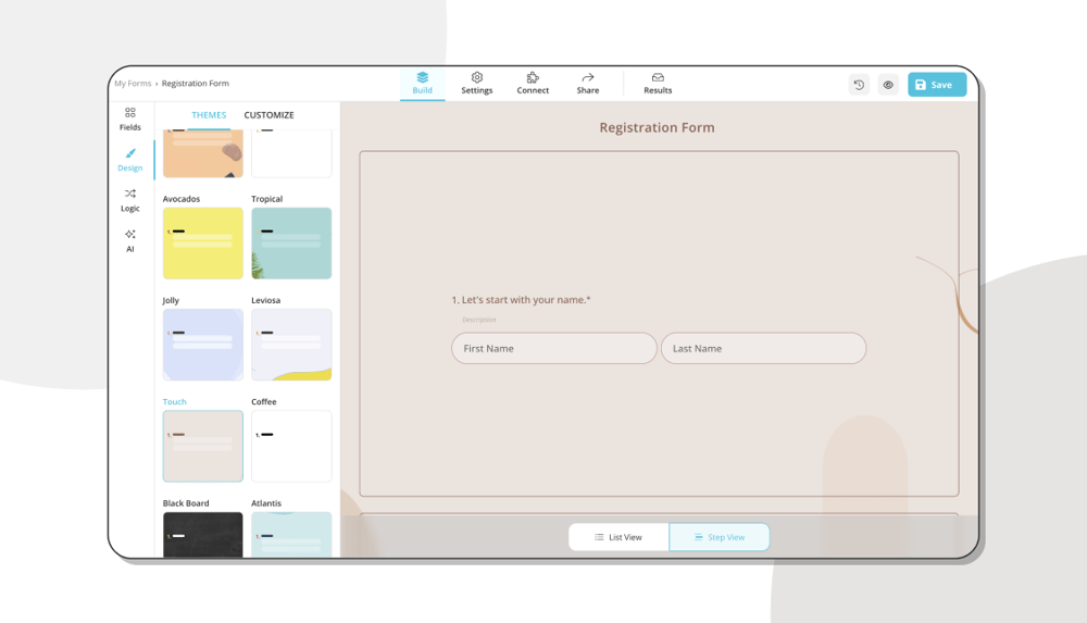 Yeni üye anketinin tasarımını değiştirin