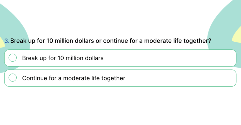 Una pregunta sobre esto o aquello para parejas