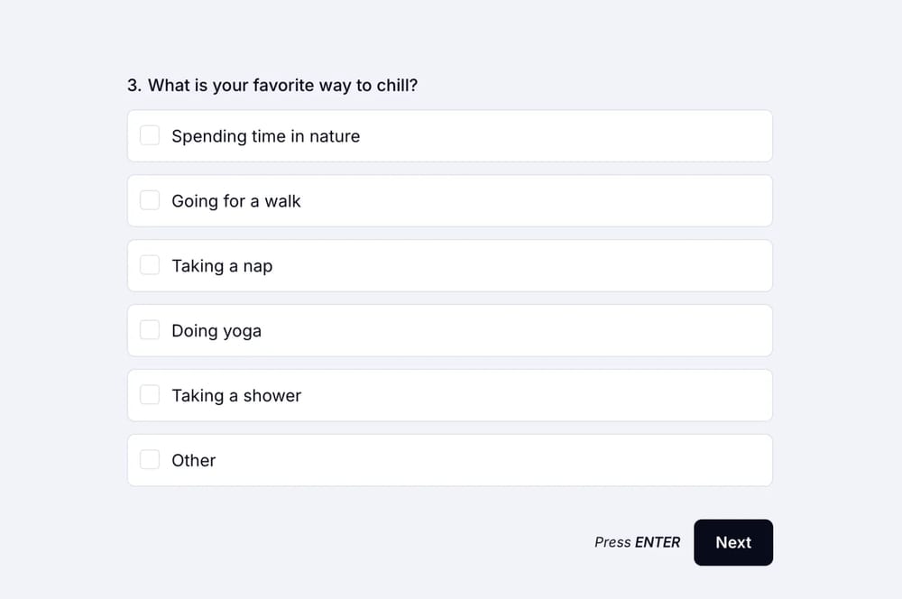 An example poll question for Instagram