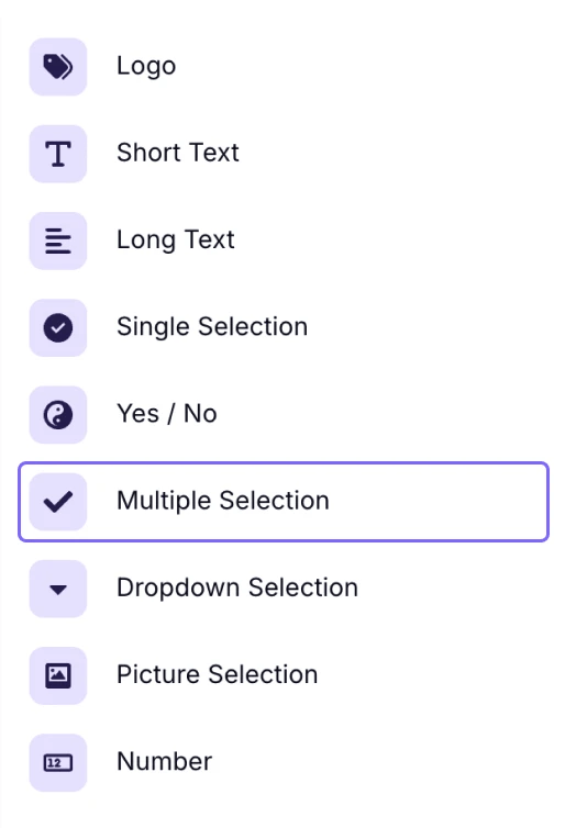 Add your multiple choice questions