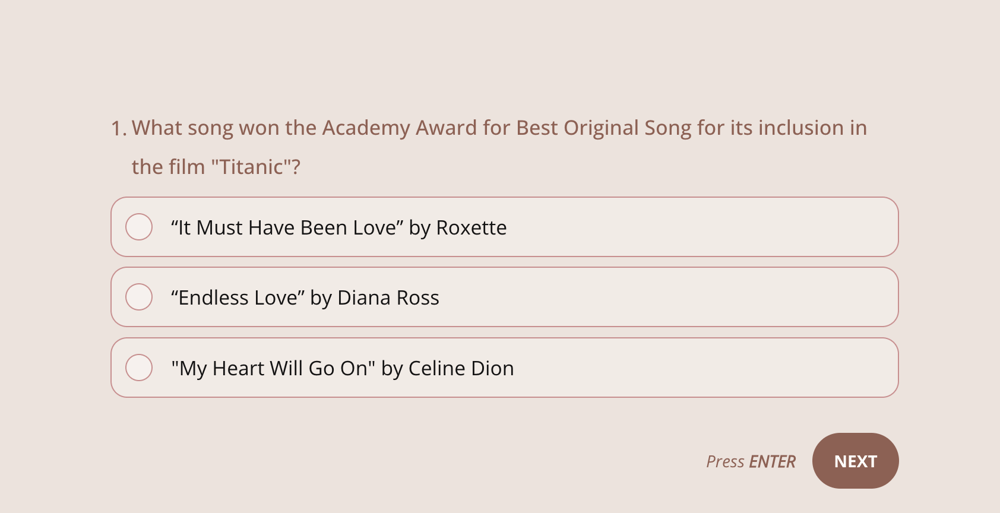 Popüler bir film sorusu