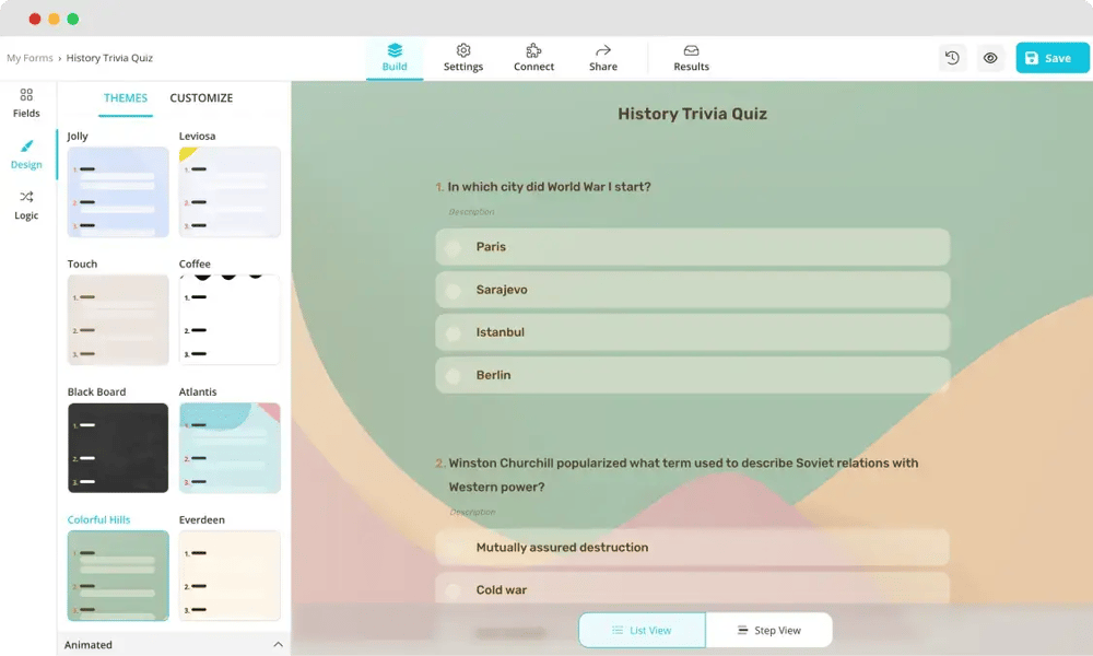 Personalize o design