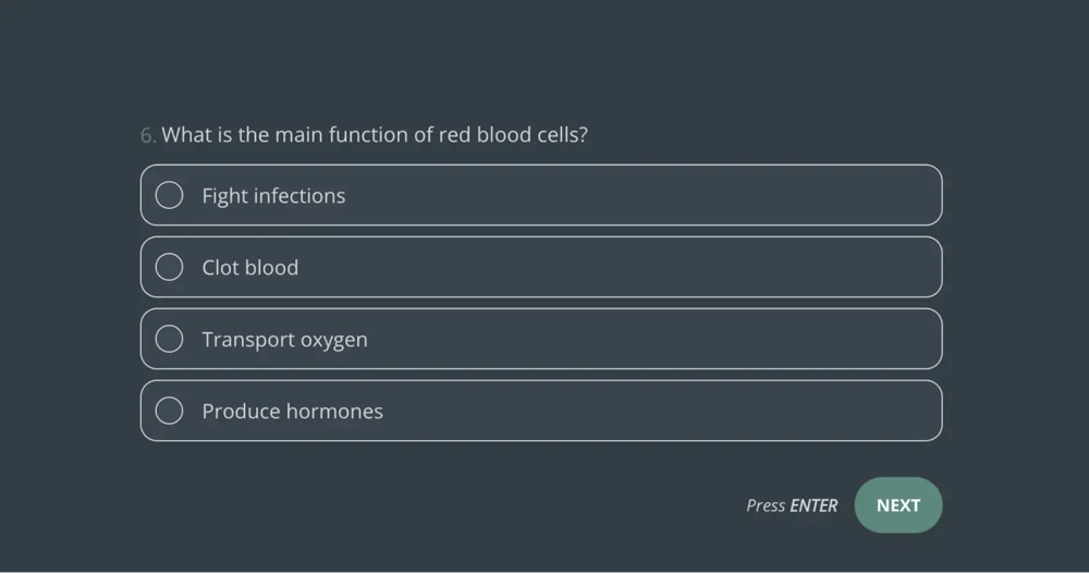 Une question à poser dans un quiz de biologie