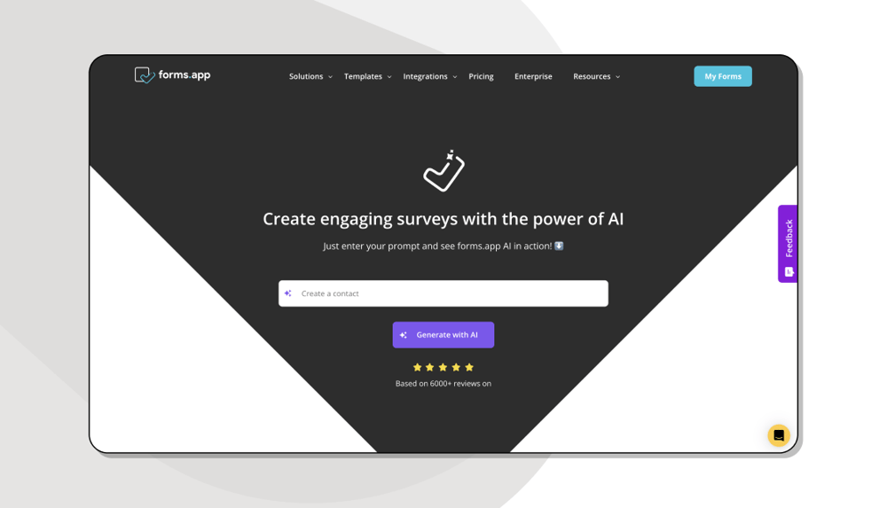 forms.app AI form oluşturucuyu deneyin